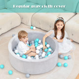 Airwitty Ball Pit with 2Pcs Covers- Fun Santa, Sigh, Coming down Chimney & aving Presents. Soft, Thick Foam, Machine Washab (Balls Not Included) , Anti-Wrink for Babies(Gray + Blue Christmas)