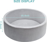 Airwitty Ball Pit with 2Pcs Covers- Fun Santa, Sigh, Coming down Chimney & aving Presents. Soft, Thick Foam, Machine Washab (Balls Not Included) , Anti-Wrink for Babies(Gray + Blue Christmas)