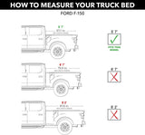 ETX Soft Tri-Fold Truck Bed Tonneau Cover | 59312 | Fits 2015 - 2020 Ford F-150 (Incl. Raptor) 5' 7" Bed (67.1")