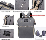 Diaper Bag Backpack 5 in 1 Travel Foldable Baby Bed Backpack, Mummy Bag Diaper Bag Nappy Changing Station (Black)