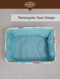 Rectangle Storage Basket Cute Canvas Organizer Bin for Pet/Children Toys, Books, Clothes Perfect for Rooms/Playroom(Dinosaur XL)