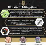 Metal DND Dice Set 7Pcs - Indestructible Metal Dice Set W/Dice Bag; D&D Dice Set D&D (Dungeons and Dragons Dice Set) W/ D20 Dice - Blacksmith Craft Dice (Weathered Bronze)