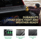 ETX Soft Roll up Truck Bed Tonneau Cover | 53317 | Fits 2015 - 2020 Ford F-150 8' 2" Bed (97.6")