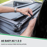 ETX Soft Tri-Fold Truck Bed Tonneau Cover | 59312 | Fits 2015 - 2020 Ford F-150 (Incl. Raptor) 5' 7" Bed (67.1")
