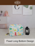 Rectangle Storage Basket Cute Canvas Organizer Bin for Pet/Children Toys, Books, Clothes Perfect for Rooms/Playroom(Dinosaur XL)