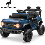 Licensed Ford Bronco Raptor 12V Powered Ride-On Truck with Remote Control, Ages 3+, Blue