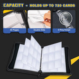 9 Pocket Waterproof Trading Card Binder, Trading Album Display Holder, Expandable, 720 Double Sided Pocket Album, Compatible with Yugioh, MTG and Other TCG Cards