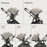 Wiz 2-In-1 Baby Stroller with Bassinet Mode, Reversible Seat and Large Canopy, Khaki, 22.3LB, Unisex