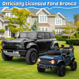 Licensed Ford Bronco Raptor 12V Powered Ride-On Truck with Remote Control, Ages 3+, Blue